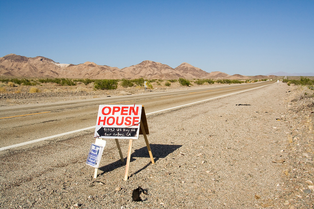open house sign route 66 amboy