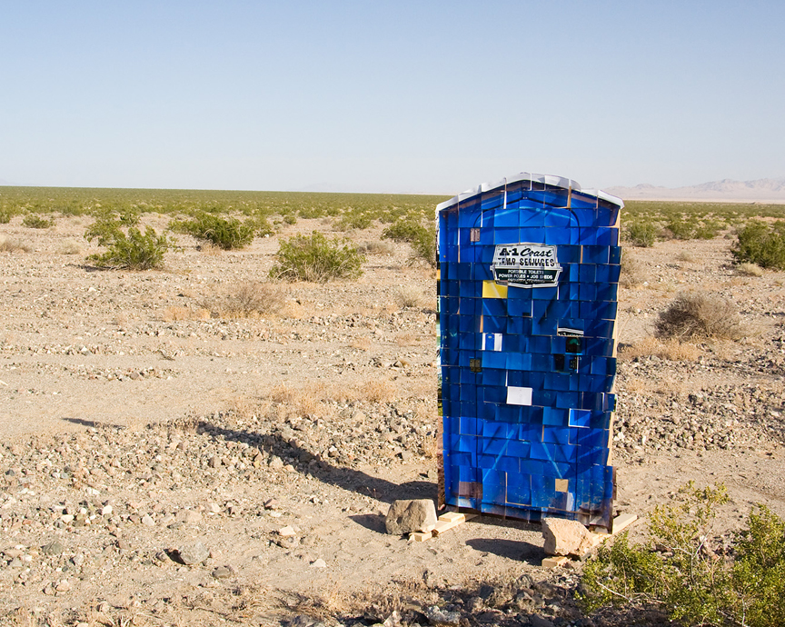 blue porta potty route 66 amboy