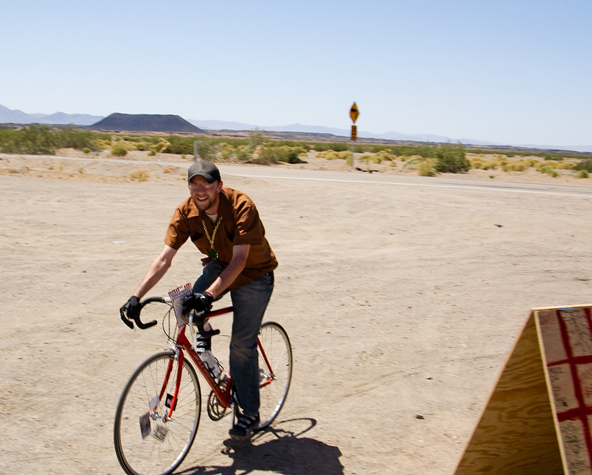 mike finishing the first ever r2rrrr poker ride amboy