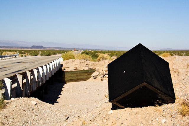 black box on side of road