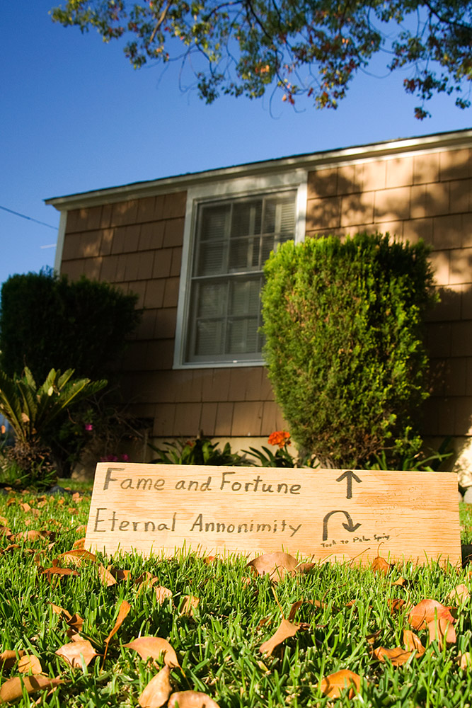 image of sign of annonimity in my front yard